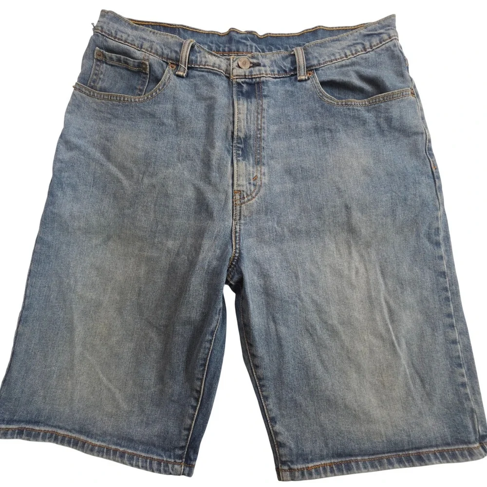 Levi's 569 Loose Straight Shorts Mens 36 Blue Denim Relaxed Fit Medium Wash 6510